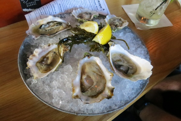 oysters on a half shell